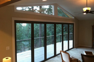 Inspiration for a rustic living room remodel in Seattle