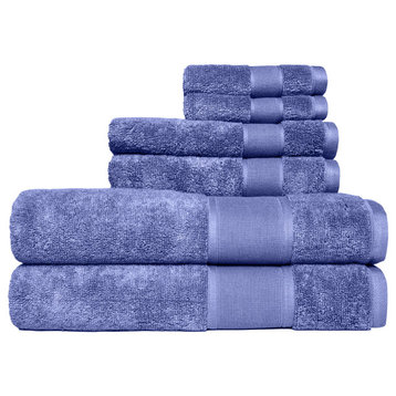 Heirloom Manor Avoca 6 Piece Bath Towel Set, Denim