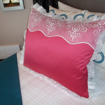 Pillow Sham with Lace Accent