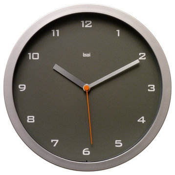 10" Designer Wall Clock Gotham Charcoal