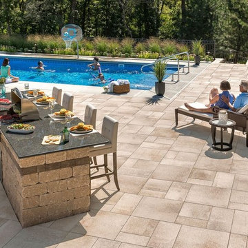Patio and Pool Deck with Unilock Umbriano Paver