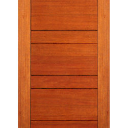 Exterior Flush Single Door, Mahogany, Contemporary Design - Front Doors