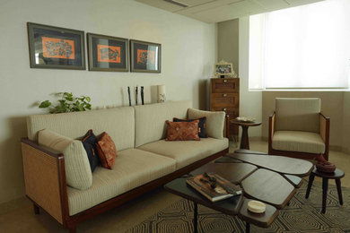 Living room - contemporary living room idea in Delhi
