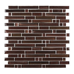 GBM Manufacturing - Handicraft II 12"x12" in Glass Linear Mosaic Tile,Red - Mosaic Tile