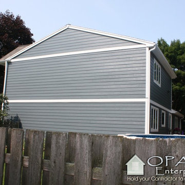 James Hardie Evening Blue & Arctic White - Naperville.