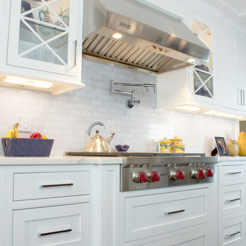 White Kitchen - Blue Accents