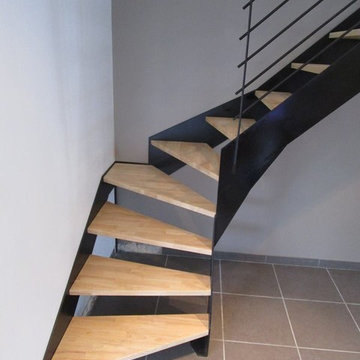 escalier 1/4 tournant en biais pour gain de place