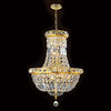 French Empire 6-Light Gold Finish Clear Crystal Chandelier