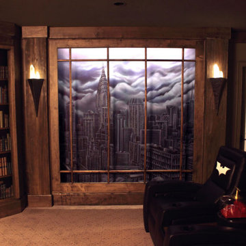Batman Themed Theatre Lighting & Interior Design Little Rock AR.