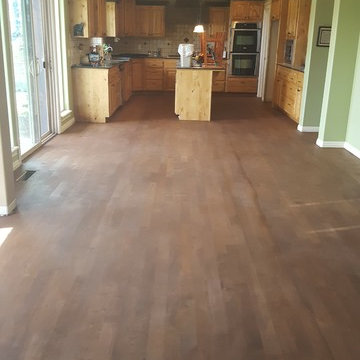 Maple Hardwood Floor with Bark Stain
