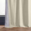 Blackout Vintage FauxDupioni Silk Curtain, Single Panel, Off White, 50"x96"