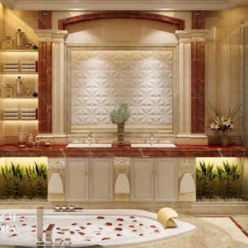 Luxury villa bathroom interior