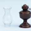 Antique Copper Table Oil Lamp 10'' , Vintage Oil Lamp, Decorative Lantern