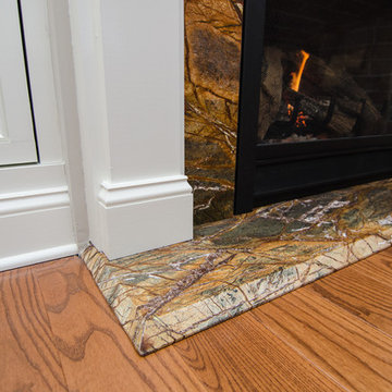 Rainforest Brown Granite Fireplace Surround