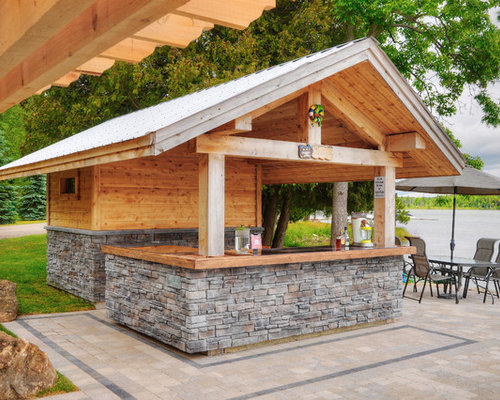 Outdoor Cabana Bar And Bathroom | Houzz