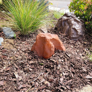 Artificial Rock Faux Rock Pump Cover Hollow Landscape Decoration Fiberglass Rock, Clay, Small