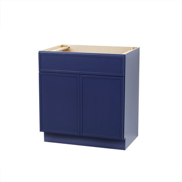 30" W Birch Plywood Single Base Storage Cabinet With Soft Close Door