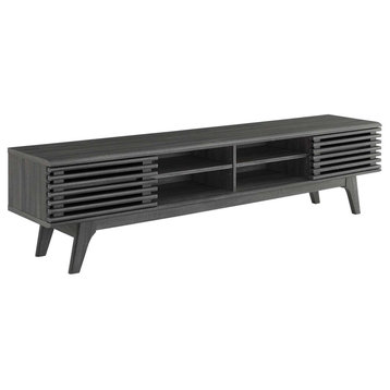 Render 70" Entertainment Center TV Stand, Charcoal