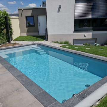 Beton- Folienbecken in hellgrau 6,0 x 3,0 x 1,,5 Meter
