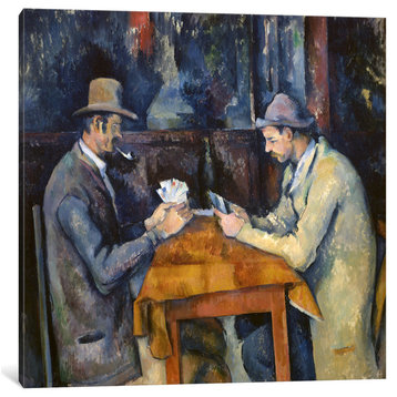 "The Card Players, 1893-96" by Paul Cezanne, Canvas Print, 26x26"