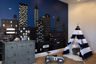 Example of a trendy home design design in Orange County