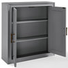 Pemberly Row Transitional Wood Medicine Cabinet in Vintage Gray