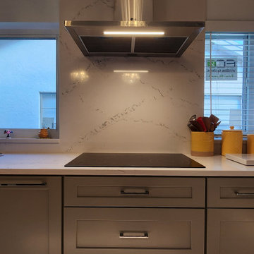 Modern Kitchen Remodel Done in a Two-Tone Color of Pebble Grey and Espresso