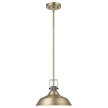 Sutton 1-Light Matte Brass Indoor Pendant Lighting