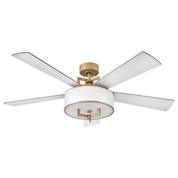 Hinkley Hampton 56" Integrated LED Indoor Ceiling Fan, Heritage Brass