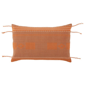 Vibe by Jaipur Living Bhodi Mauve/Terracotta Tribal Poly Fill Pillow 13x21