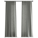 Exclusive Fabrics & Furnishings - Heavy Faux Linen Curtain Single Panel, Ash Gray, 50w X 84l - Grace your windows and walls with the radiant Ash Gray Heavy Curtain that is sure to flow elegantly in your home. These beautiful beige panels provide a relaxing and calming vibe for any home and complement every decor style. Soft to the touch and made to last, these high-quality polyester are the perfect blend of simplicity, comfort and luxury.