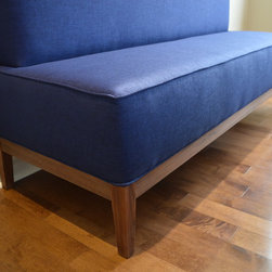 Custom Kitchen Bench Walnut Base - Dining Benches