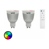 GU10 WiZ LED bulb set of 2 with remote RGB + white