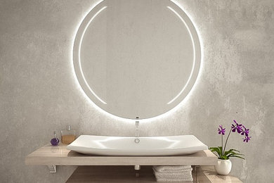 (Bad-) Spiegel rund mit LED Beleuchtung ELARA von Spiegel21