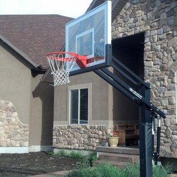 Josh W's Pro Dunk Silver Basketball System on a 60x20 in Park City, UT