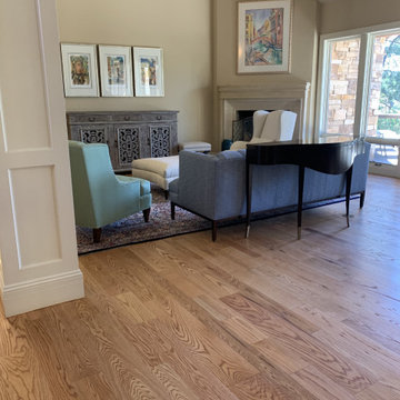 Natural red oak wood floors with Odie's oil in Castle Pines, CO.