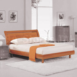Emily Modern Chery Bed - Beds