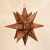 Tin Moravian Star Pendant Light, Copper, 14", No Mount