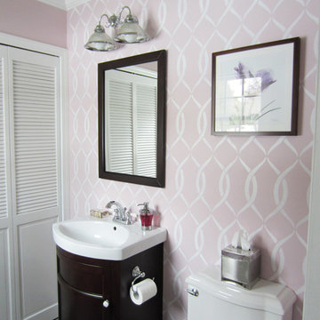 Entwined Allover Stenciled Bathroom