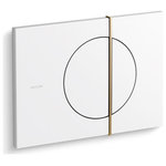 Kohler - Kohler Note Flush Actuator Plate, 2"x4" In-Wall Tank System, White/Polished Gold - Designed to complement the smooth contours of the Veil(TM) wall-hung toilet, this flush actuator plate allows you to choose between 0.8 or 1.6 gallons per flush (gpf), signified by a sleek circle divided into two sections.