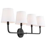 Capital Lighting - Dawson Four Light Vanity, Matte Black - Stylish and bold. Make an illuminating statement with this fixture. An ideal lighting fixture for your home.