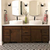 Berkeley Ceramic Floor and Wall Tile, Charcoal Brown, Sample