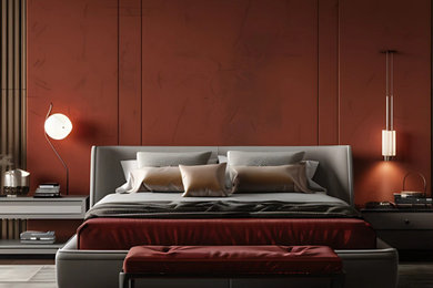 Example of a bedroom design in Boston