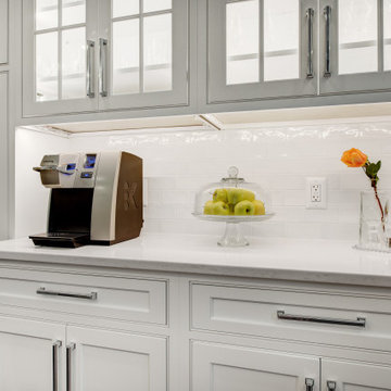 Coffered Ceiling Brighton Beaded Inset Kitchen