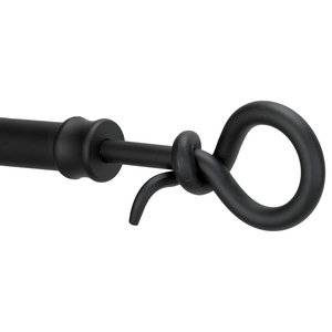Village Wrought Iron Home Decorative Plain Curtain Rod Small