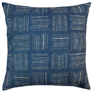 The Pillow Collection Blue Coy Throw Pillow, 26"x26"