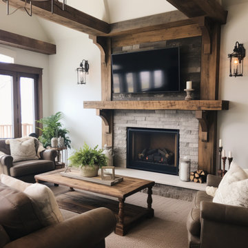 Gorgeous Fireplace Mantels with Wooden Corbels