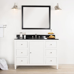 Cecelia Bathroom Vanity Set, White, 48" - Bathroom Vanities And Sink Consoles