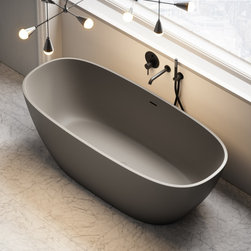 Monaco Grigio Earth Freestanding Stone Bath 1700mm - Baths