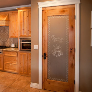 Rogue Valley Entry Doors - All wood entry door with built in chalk board.